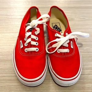 Vans authentic red, lightly used, size 5W